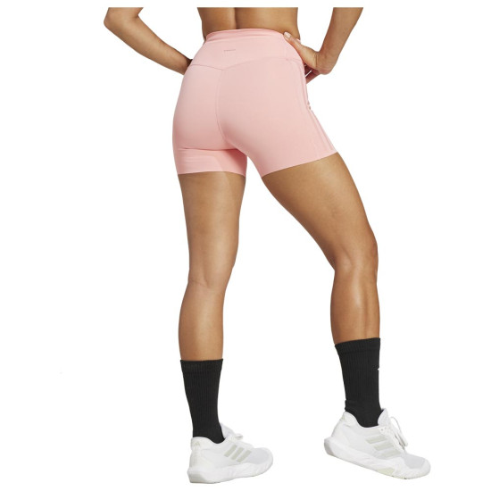 Adidas Γυναικείο σορτς-κολάν Optime 4-Inch Raw-Cut-Hem Leggings